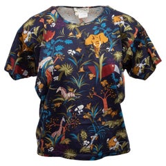Gucci Navy & Multicolor Safari Print T-Shirt