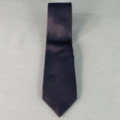 GUCCI Navy Red Dots Silk Skinny Tie