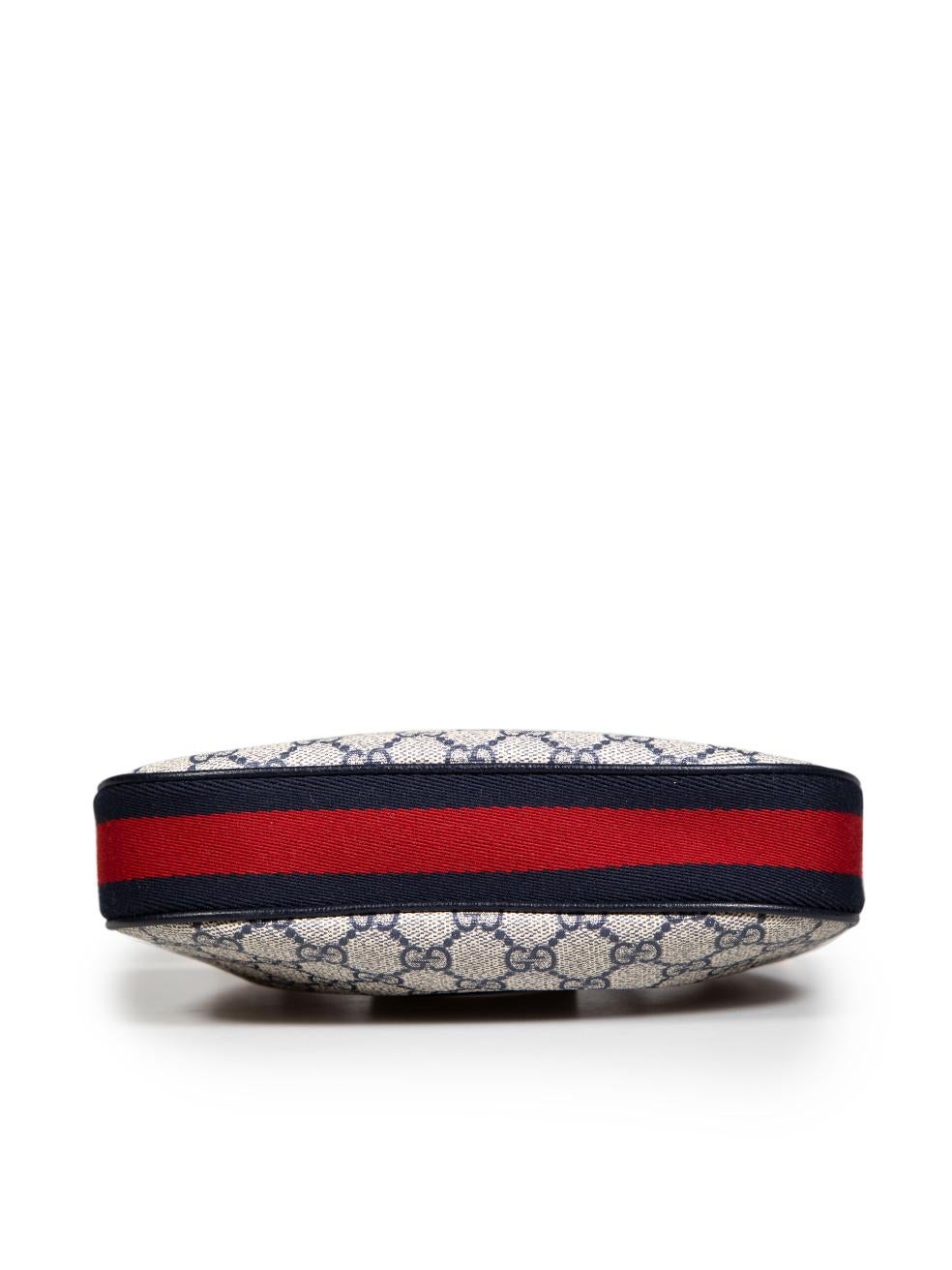 Gucci Navy Small Attache Shoulder Bag In Good Condition In London, GB
