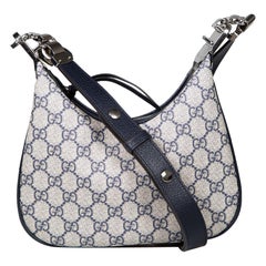 Gucci Navy Small Attache Shoulder Bag