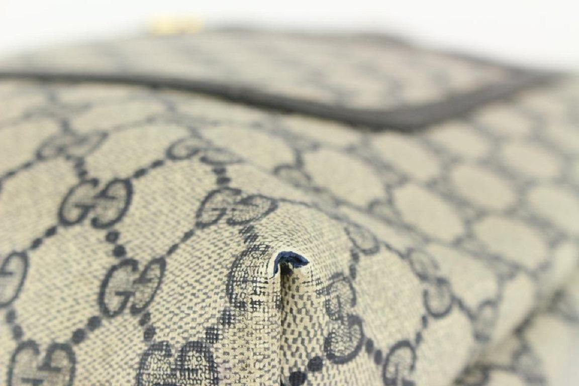 Gucci Navy Supreme GG Web Handle Tote Bag 1012G39 4