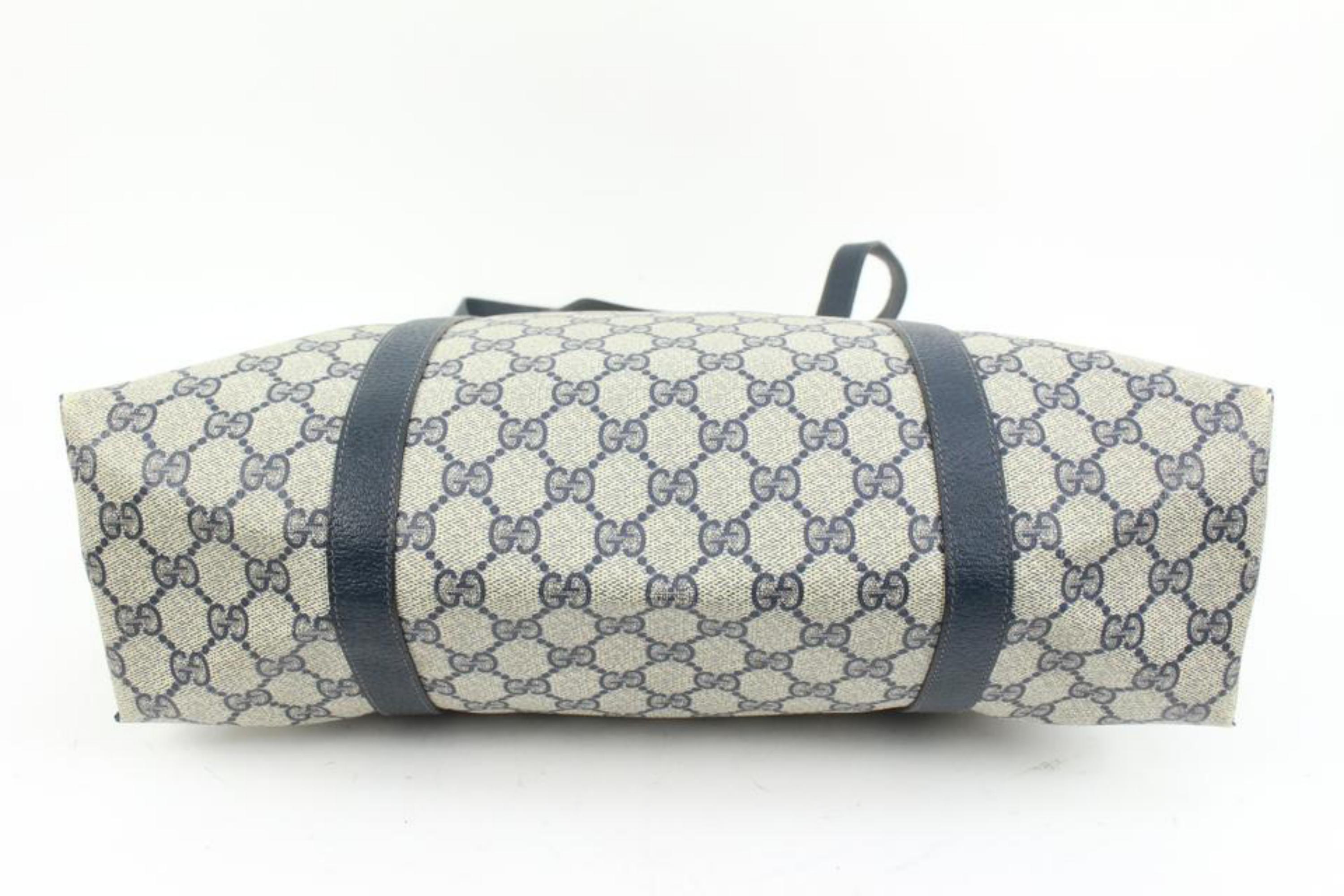 Gucci Navy Supreme GG Webbed Shopper Tote Bag Upcycle Ready 45gk17 3