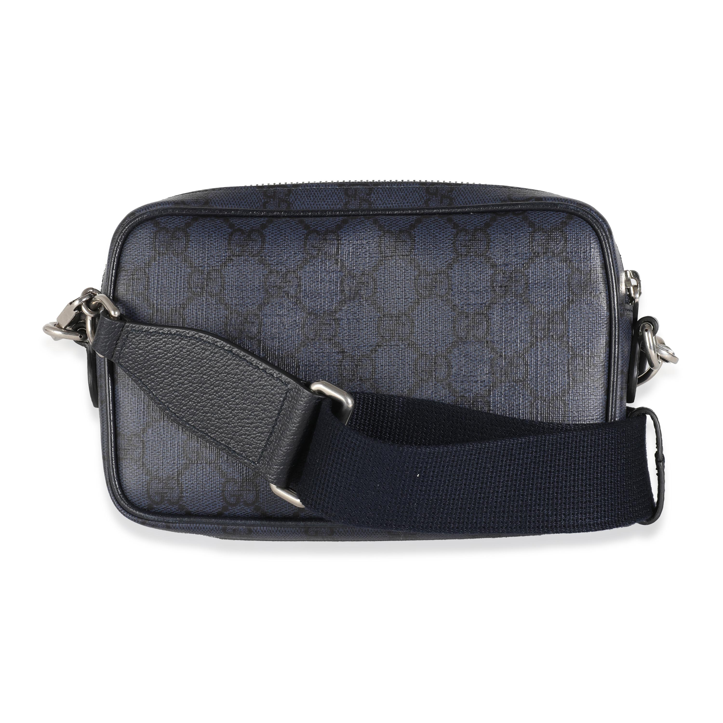 Listing Title: Gucci Navy Supreme Tender Small Ophidia Crossbody
SKU: 143844
MSRP: 1980.00 USD
Condition: Pre-owned 
Condition Description: Making its debut for Cruise '18, the Ophidia line-up from Gucci takes its name from Greek origins. Typically