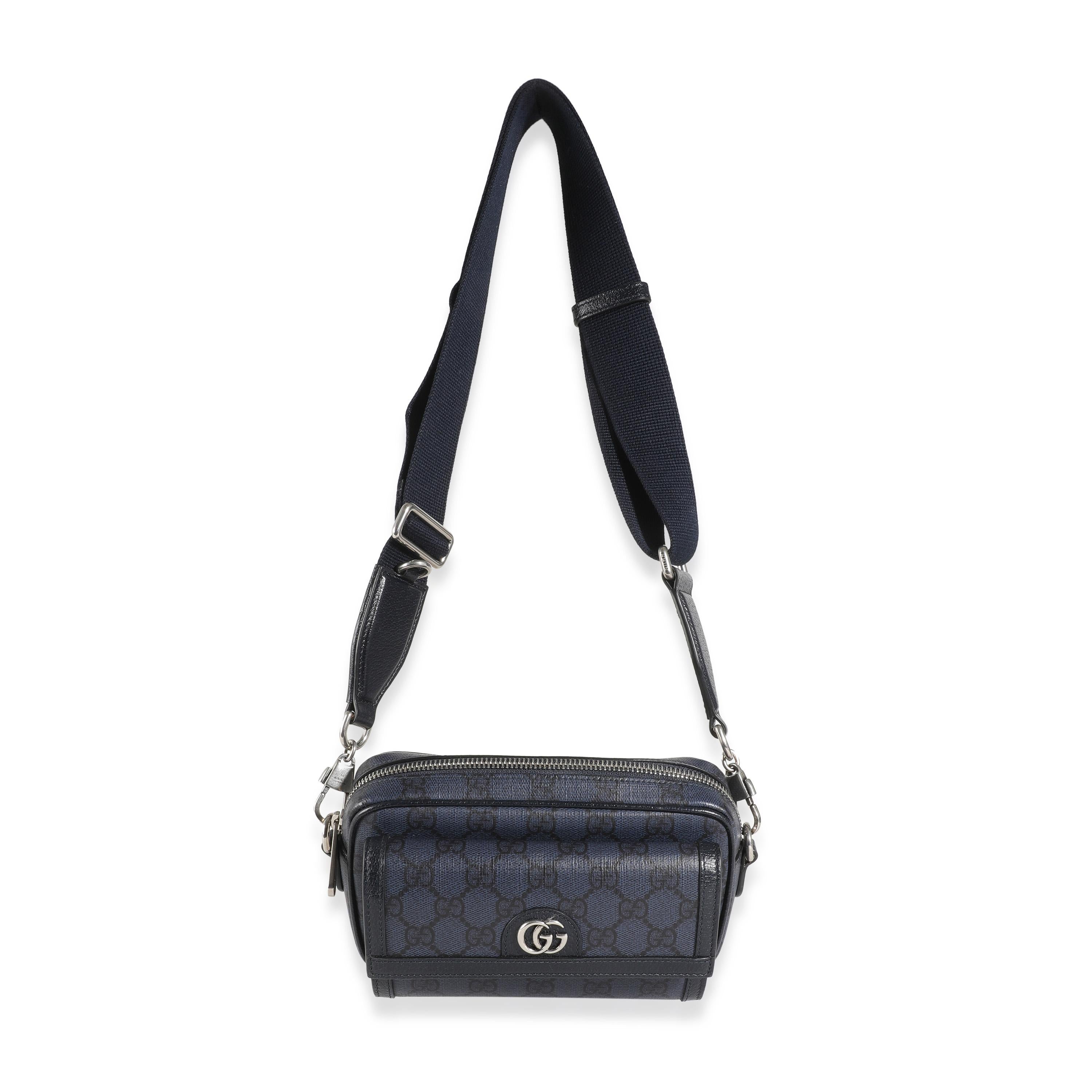 Gucci Navy Supreme Tender Small Ophidia Crossbody 1