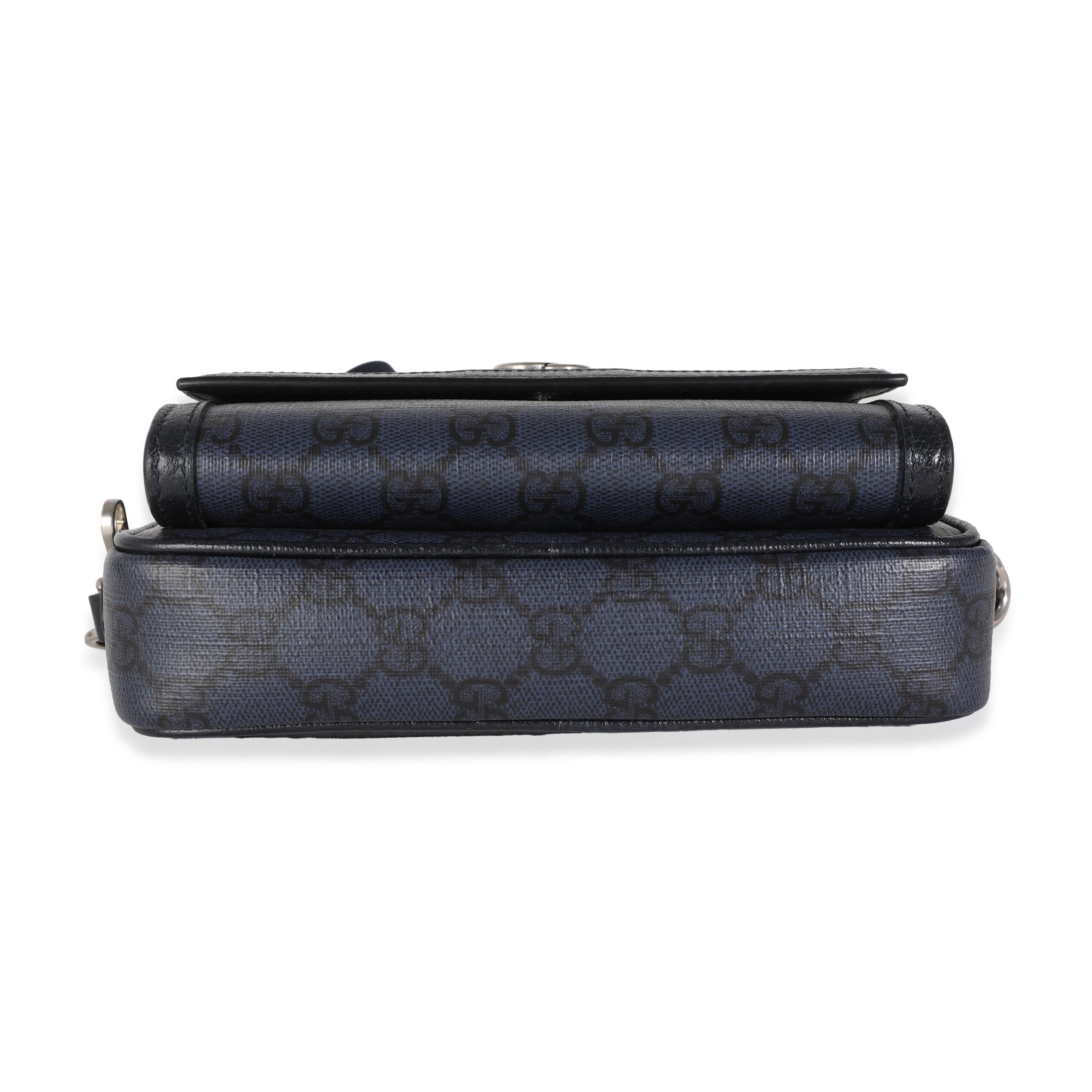 Gucci Navy Supreme Tender Small Ophidia Crossbody 3