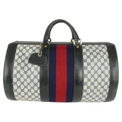 Gucci Navy Supreme Web Barrel Duffle Bag 1020g52