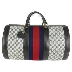 Gucci Navy Supreme Web Barrel Duffle Bag 1020g52