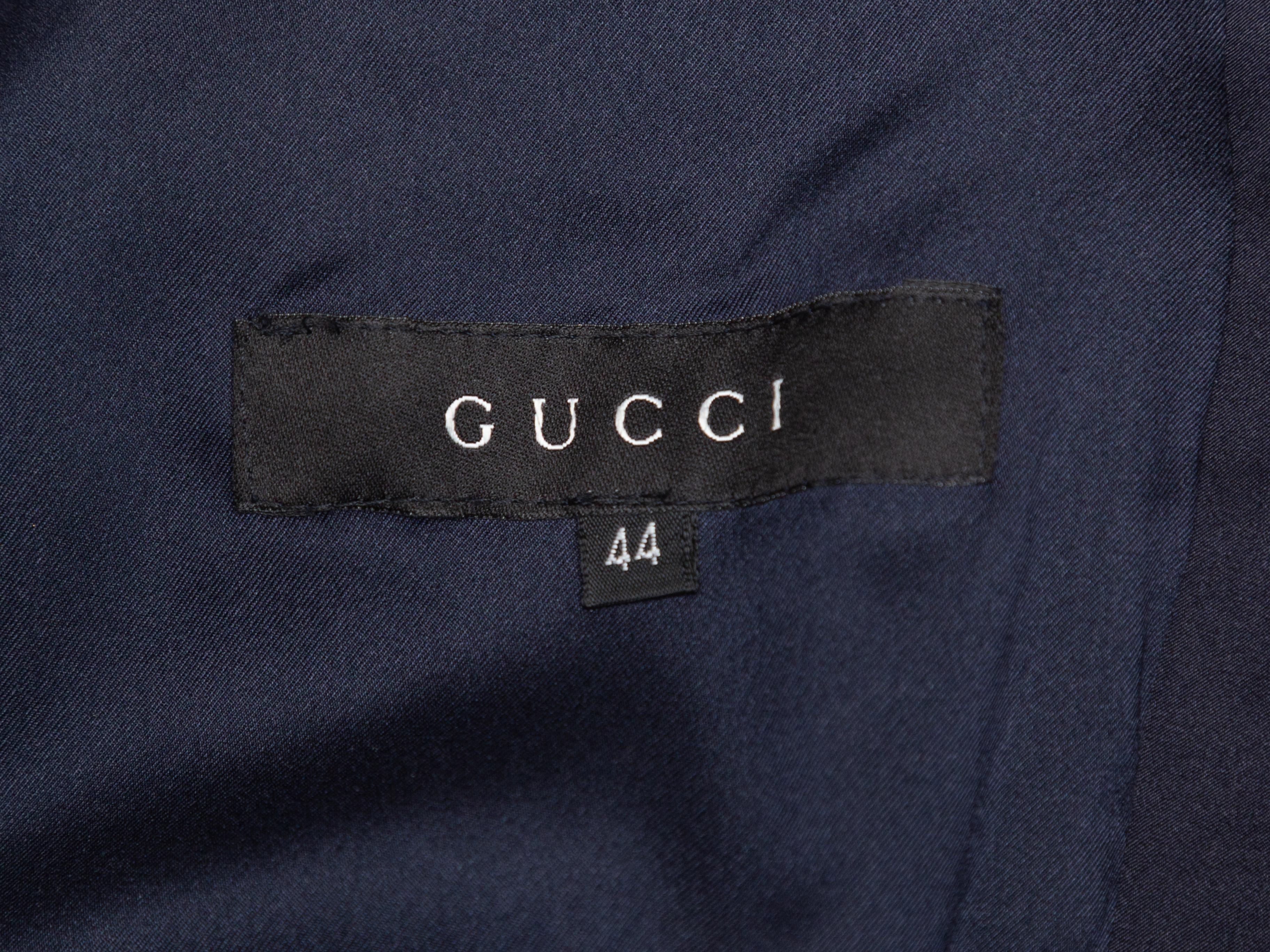 Gucci Navy Velvet Blazer In Good Condition In New York, NY