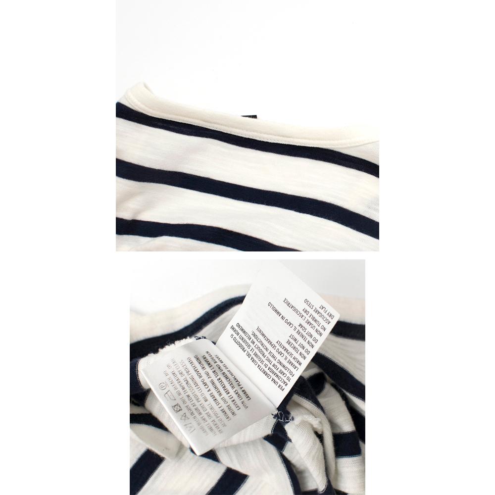 Gucci Navy & White Striped Long Sleeve Top SIZE L 5