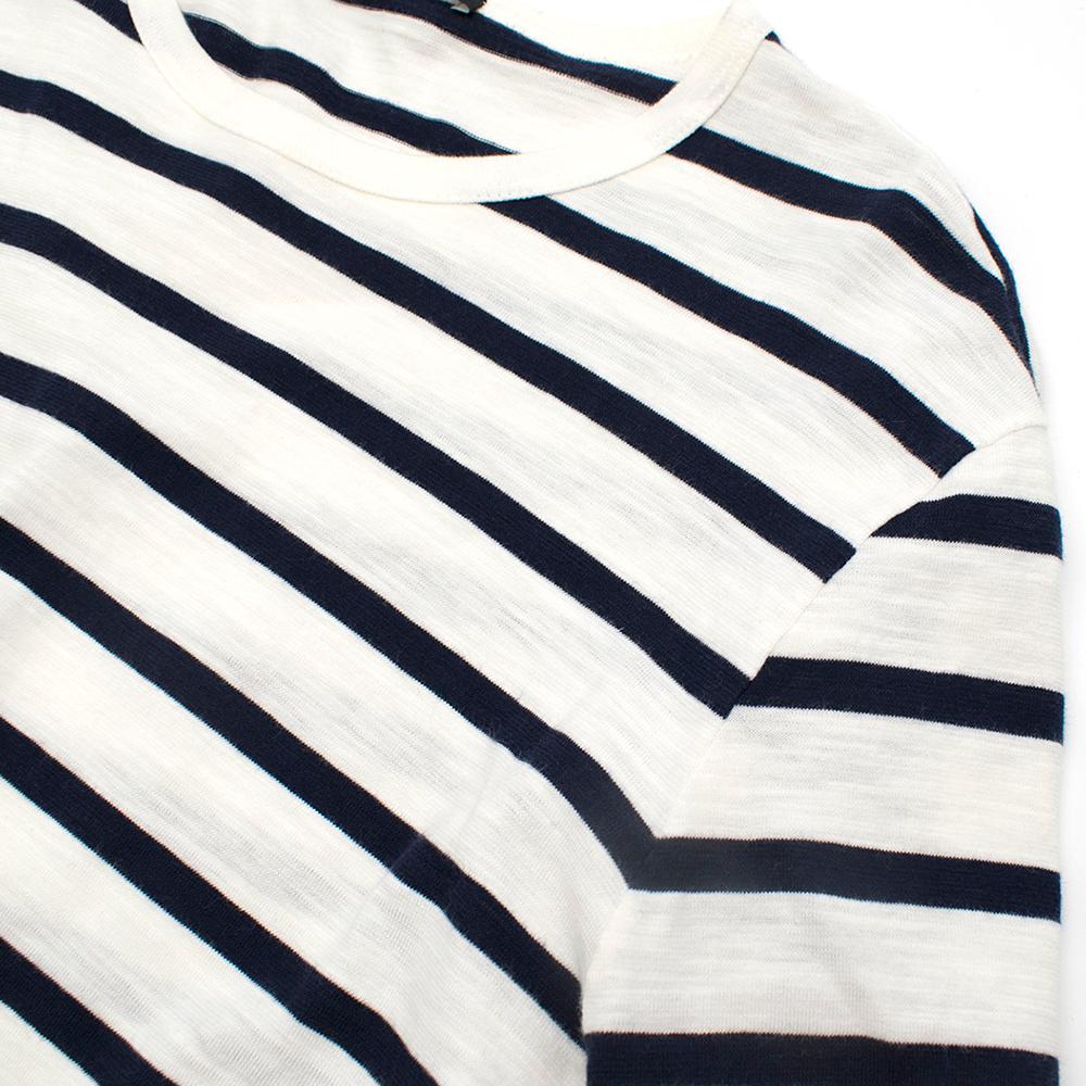 Gucci Navy & White Striped Long Sleeve Top SIZE L 2