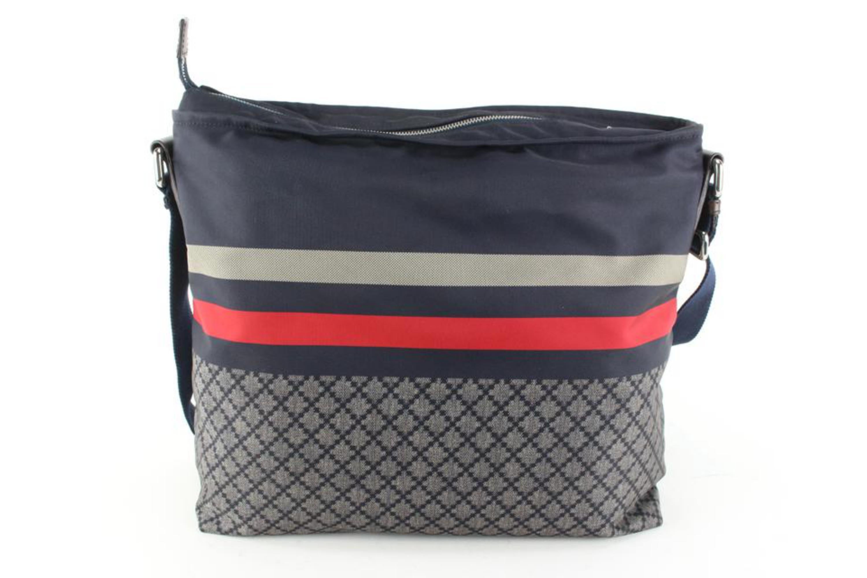 Gucci Azul Marino x Rojo Diamante Web Mensajero Grande 5gk516s en venta 5