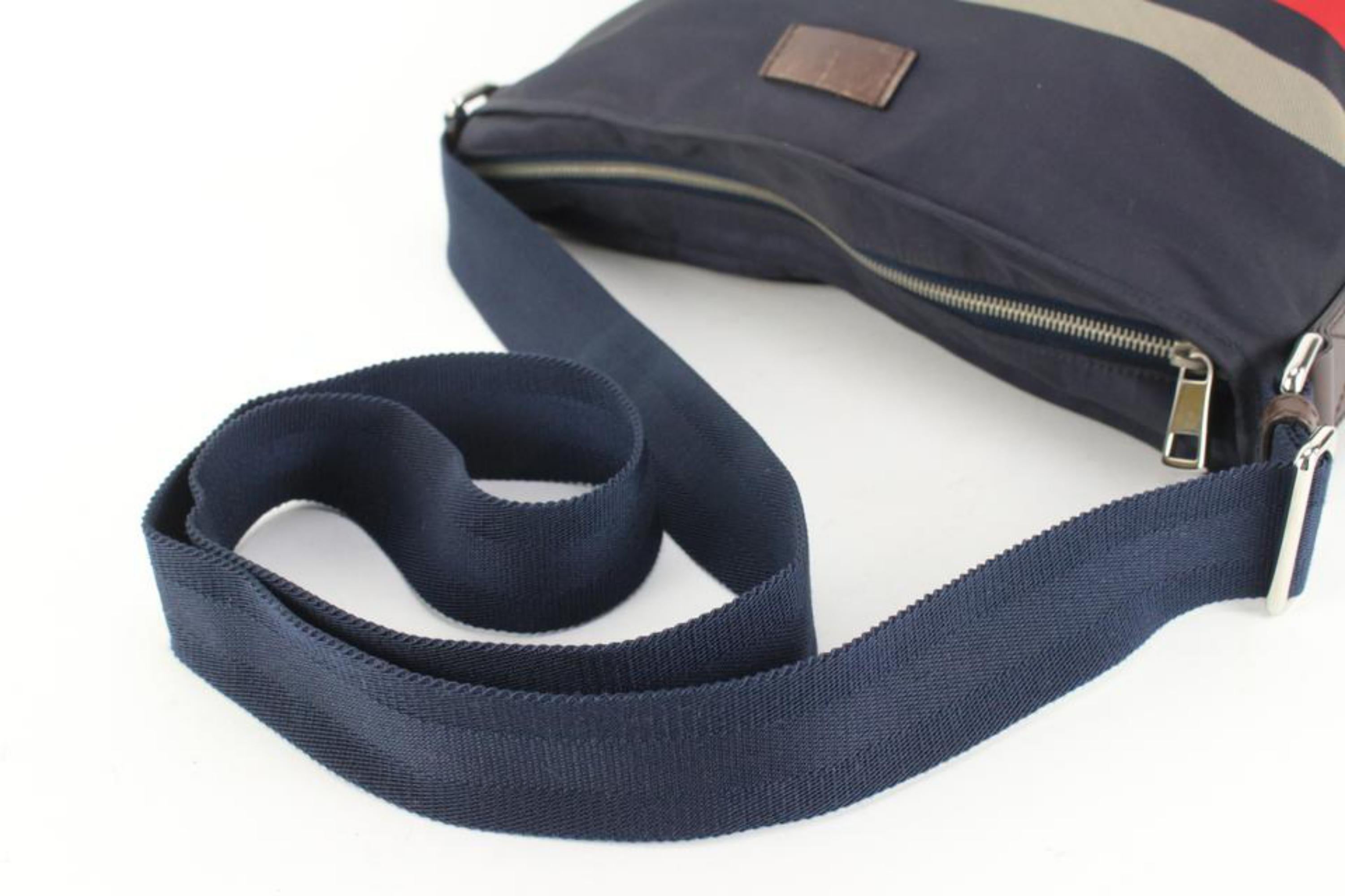 Gucci Azul Marino x Rojo Diamante Web Mensajero Grande 5gk516s en venta 6