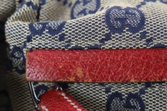 Gucci Navy x Red Monogram GG Belt Bag 25G26a