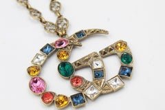 Gucci necklace marmont gg crystal and gold plated