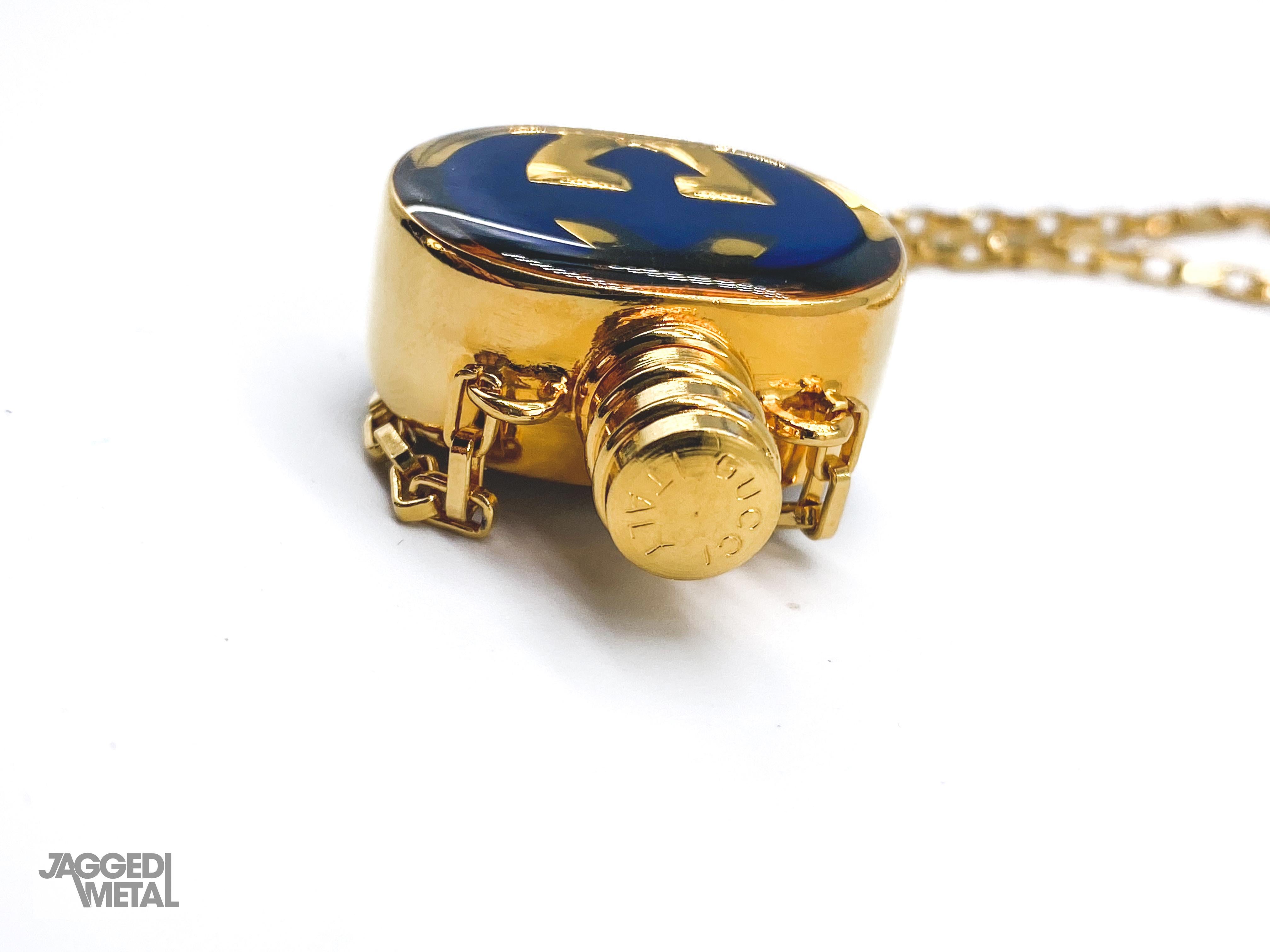 GUCCI Necklace Vintage 1970s Perfume Bottle Pendant In New Condition In London, GB