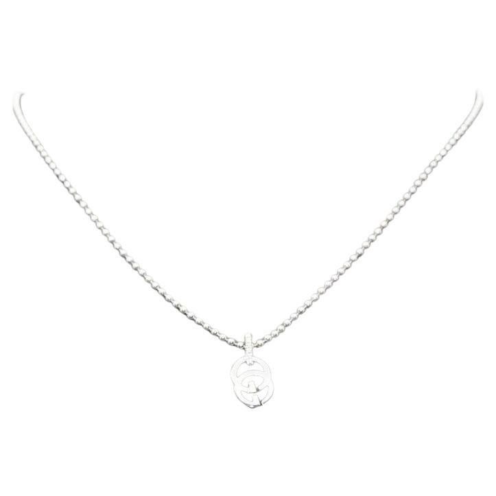 GUCCI Necklace White Gold and Diamonds For Sale