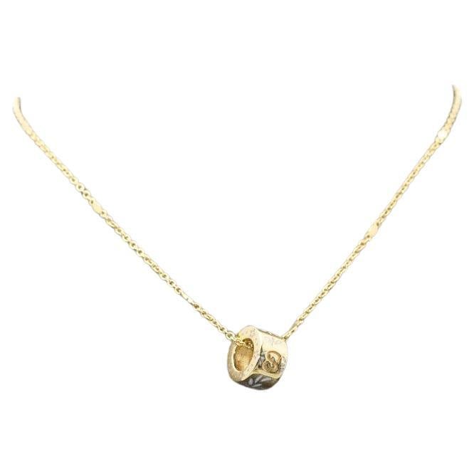 GUCCI Necklace Yellow Gold with Enamel For Sale