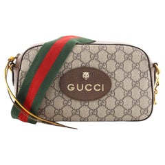 Gucci Supreme Monogram GG Neo Vintage Double Buckle Backpack Acero 23g216s