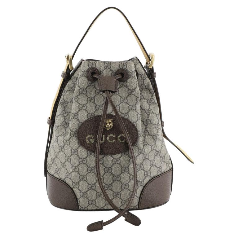 Gucci Neo Vintage Drawstring Bucket Backpack GG Coated Canvas Mini at ...