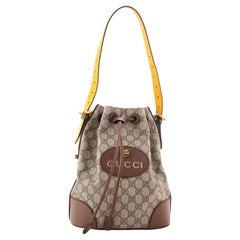 Gucci Neo Vintage Drawstring Bucket Backpack GG Coated Canvas Mini