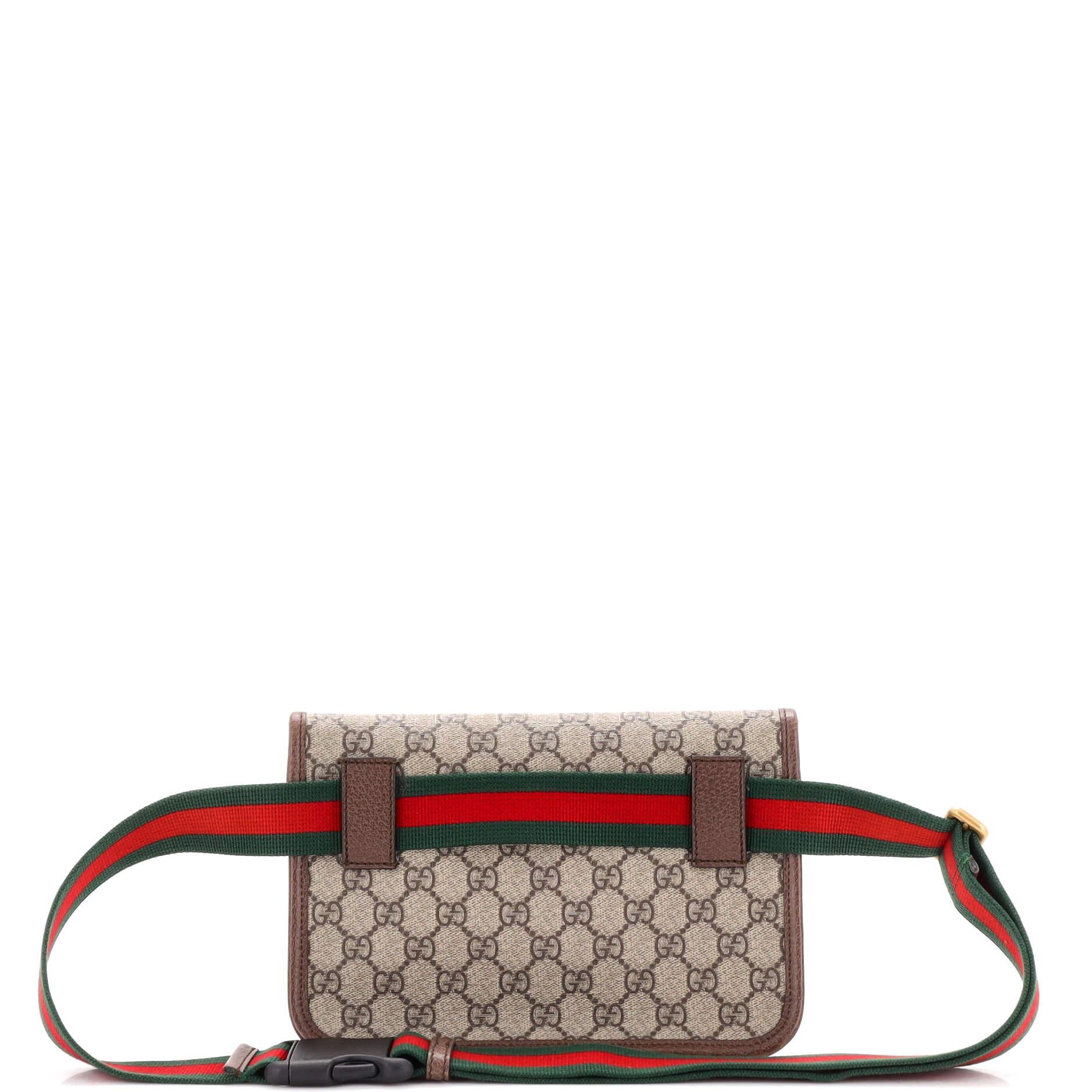 Gucci Neo Vintage Flap Belt Bag GG Coated Canvas In Good Condition For Sale In NY, NY