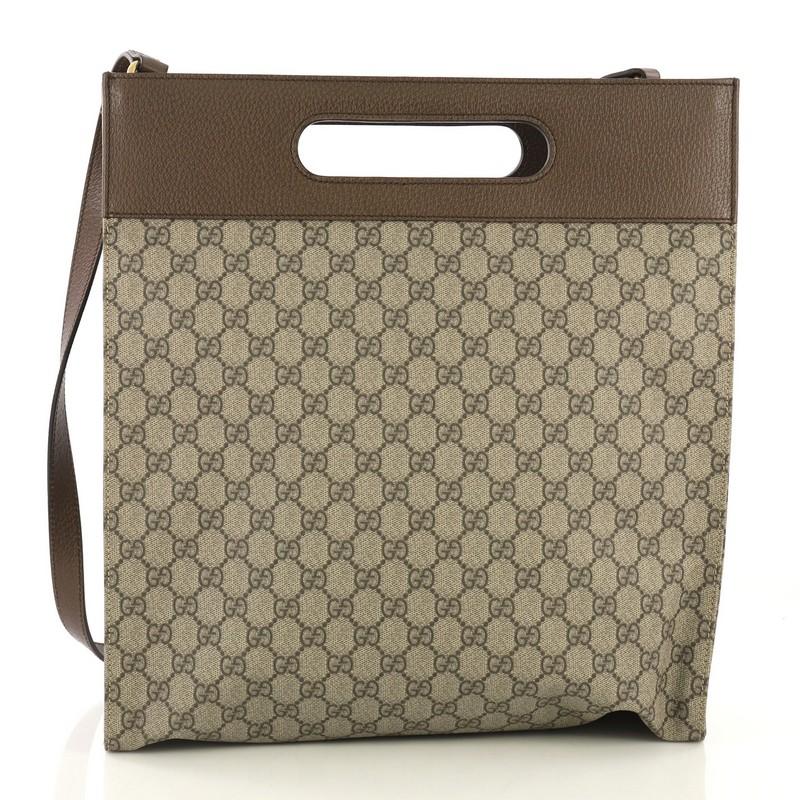 Brown Gucci Neo Vintage Soft Tote GG Coated Canvas Medium
