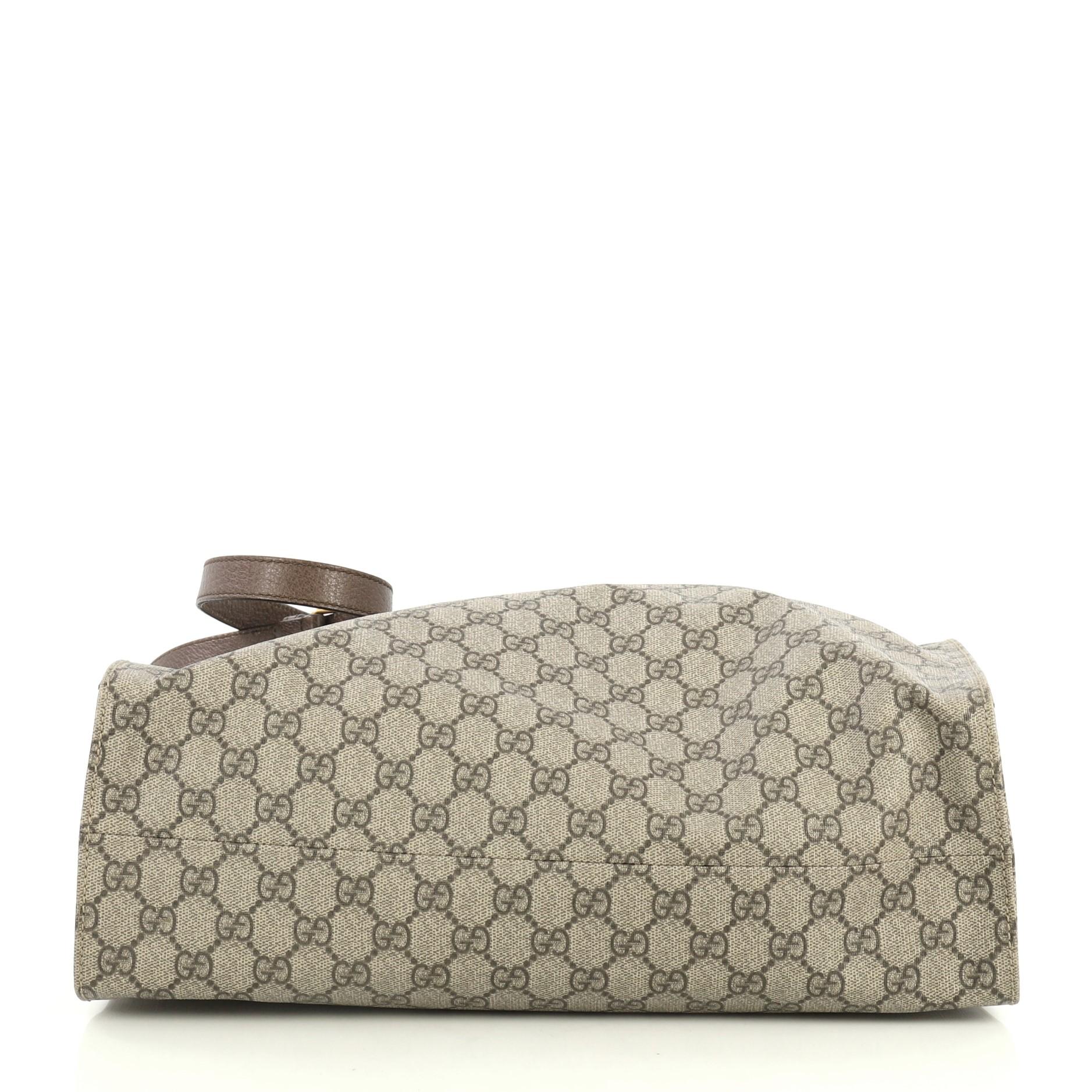 Brown Gucci Neo Vintage Soft Tote GG Coated Canvas Medium