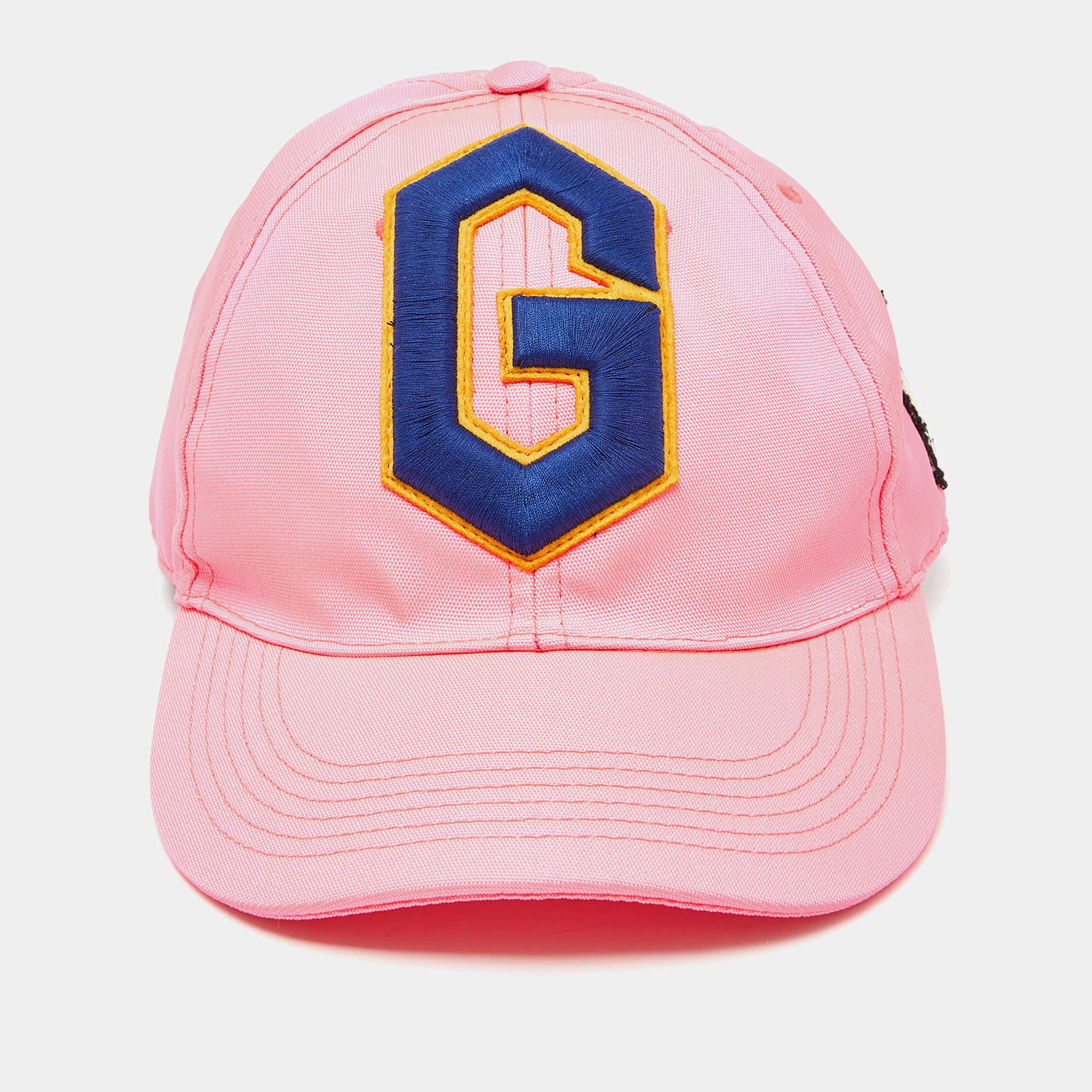 Gucci Neon Pink G Skull Patch Detail Baseball Cap L For Sale 3
