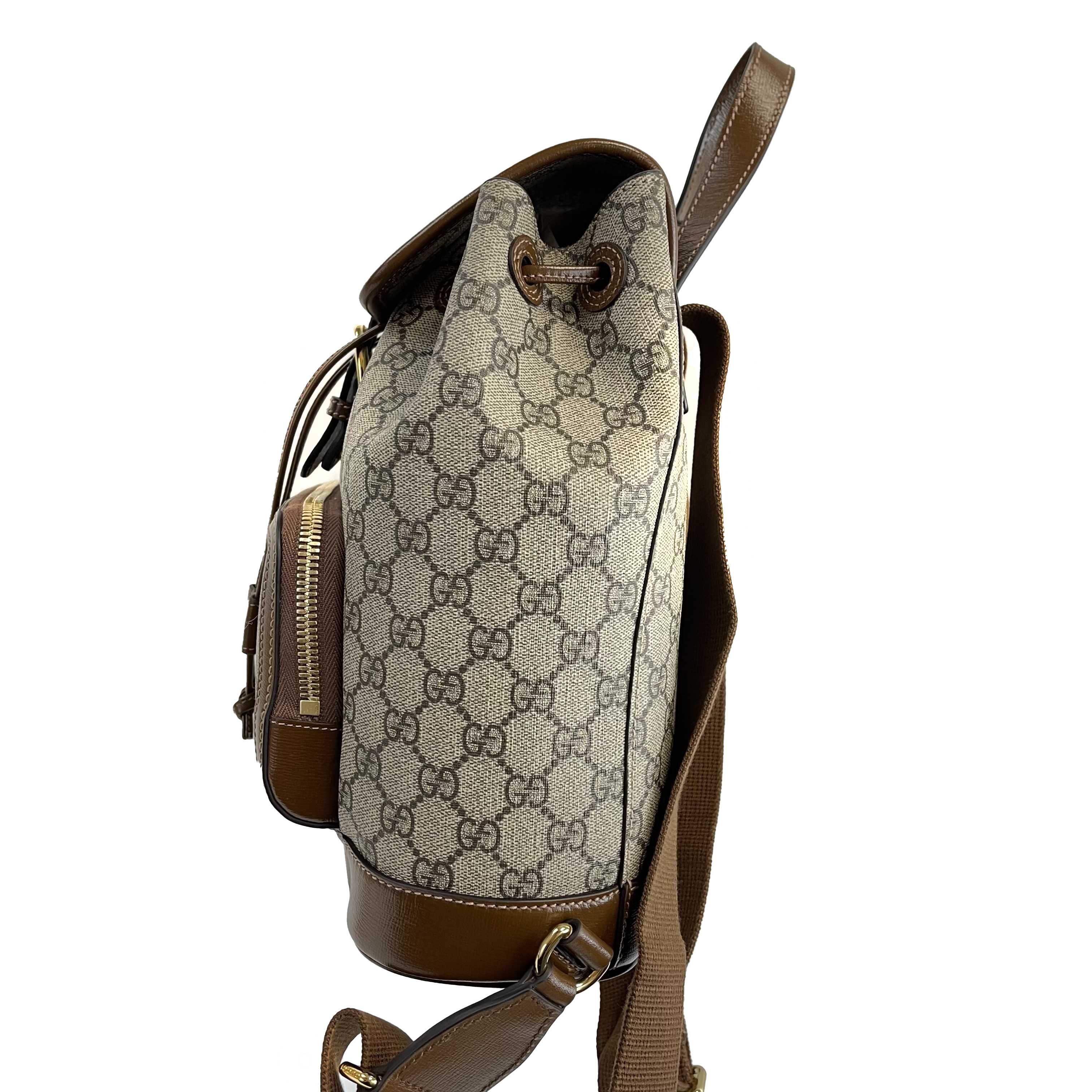 Gucci - NEW Backpack With Interlocking G - Beige / Brown Monogram Backpack 8
