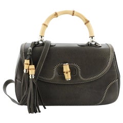Gucci New Bamboo Top Handle Bag Leather Large