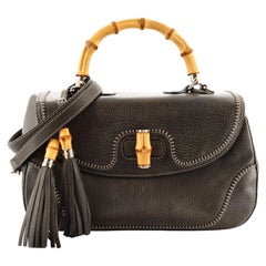 Gucci New Bamboo Top Handle Bag Leather Large