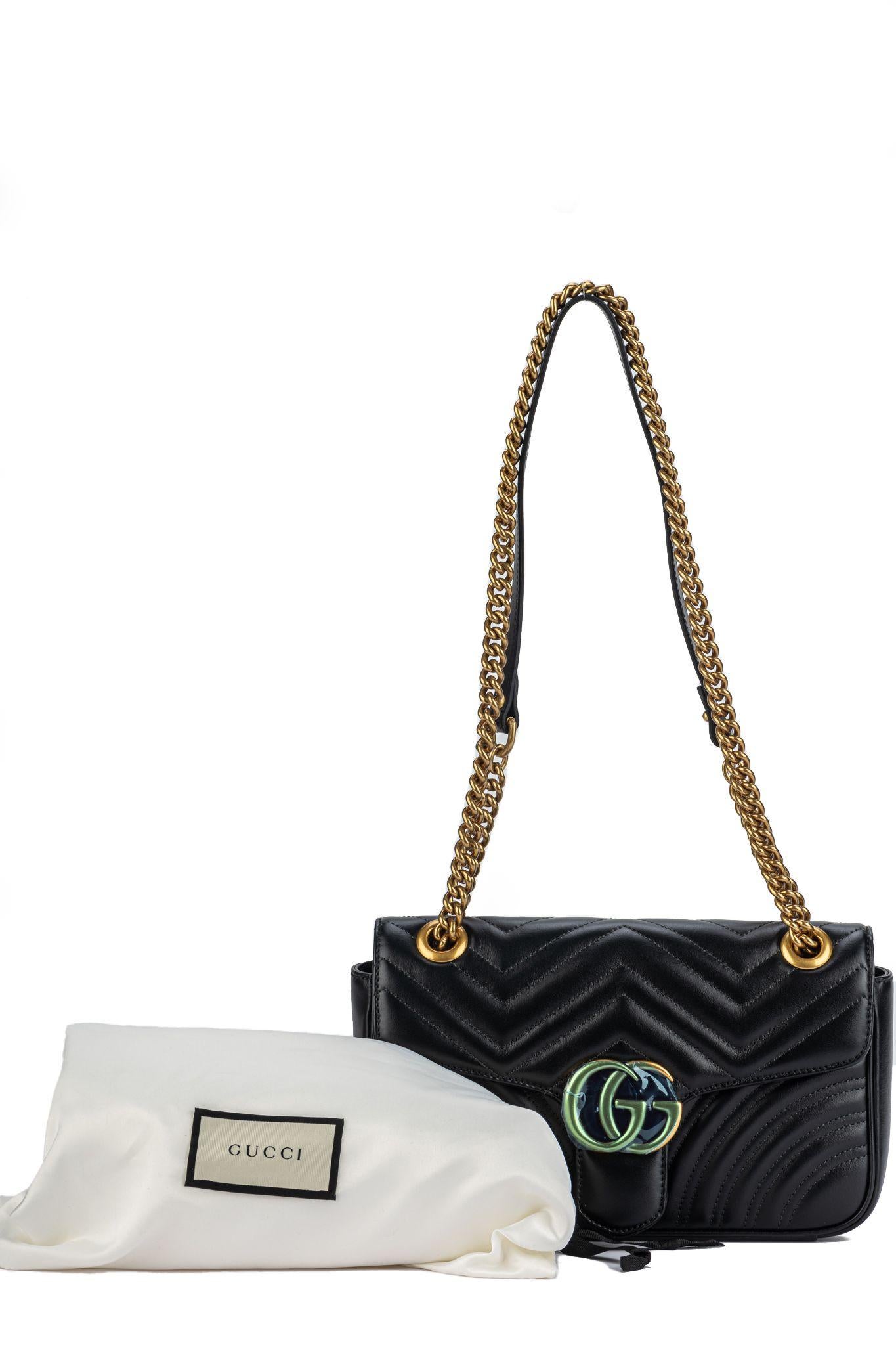 Gucci New Black Marmont Kleine Tasche im Angebot 12