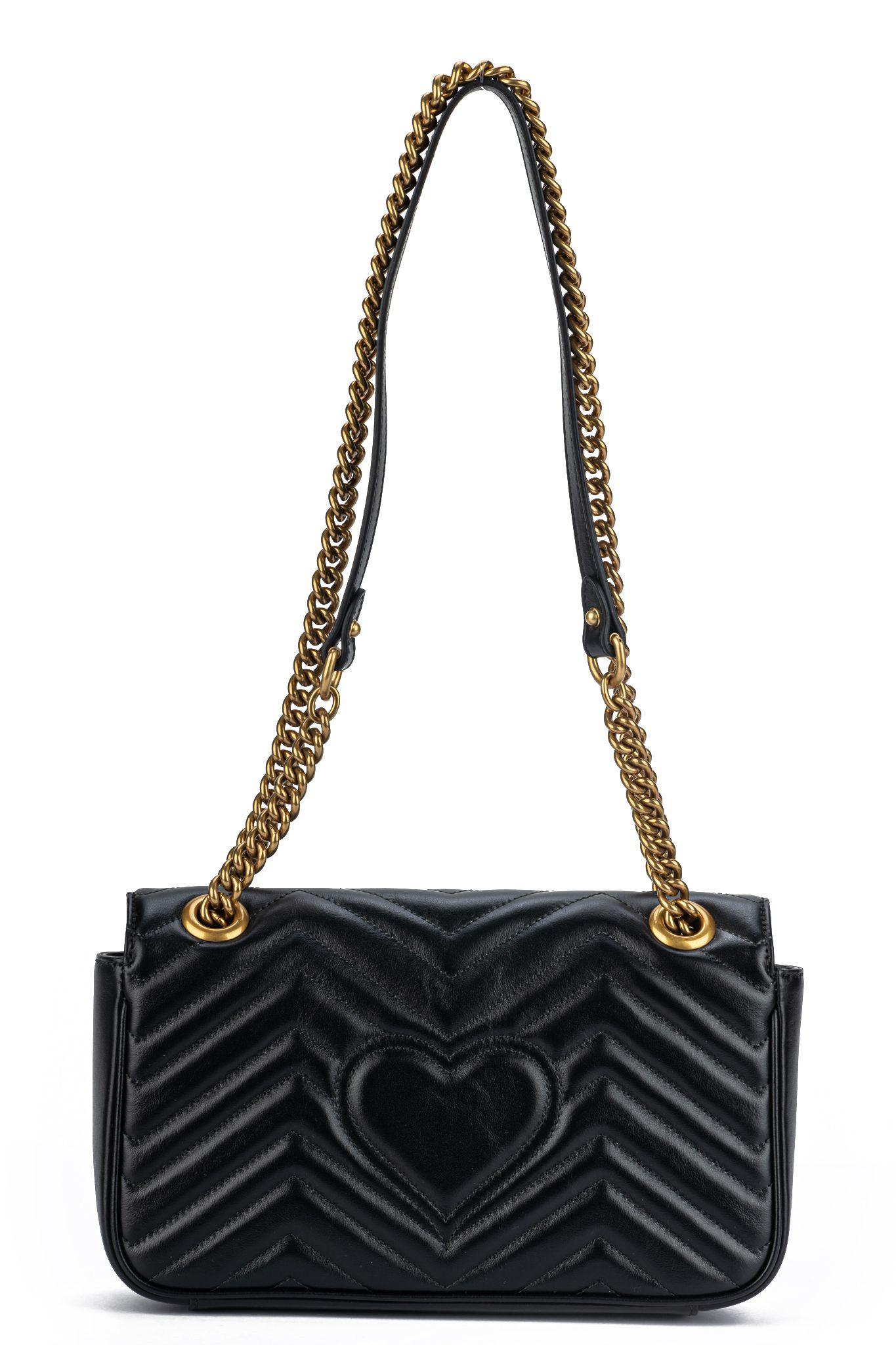 Gucci New Black Marmont Kleine Tasche im Zustand „Neu“ im Angebot in West Hollywood, CA
