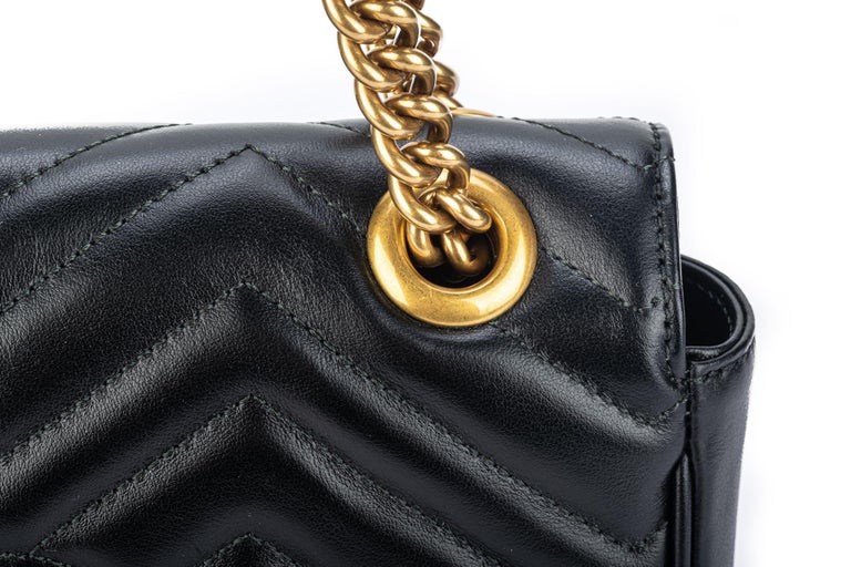 Gucci New Black Marmont Medium Bag For Sale at 1stDibs