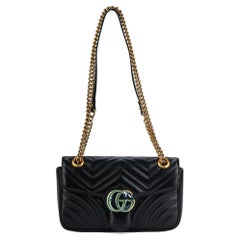 Used Gucci New Black Marmont Small Bag