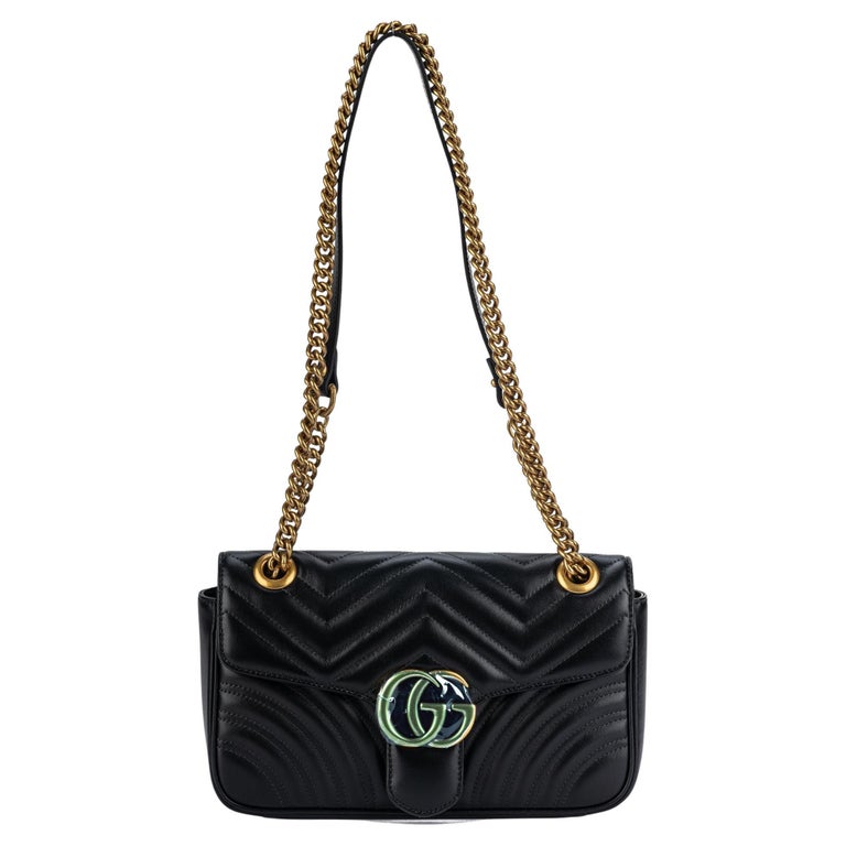 Gucci New Black Marmont Medium Bag For Sale at 1stDibs