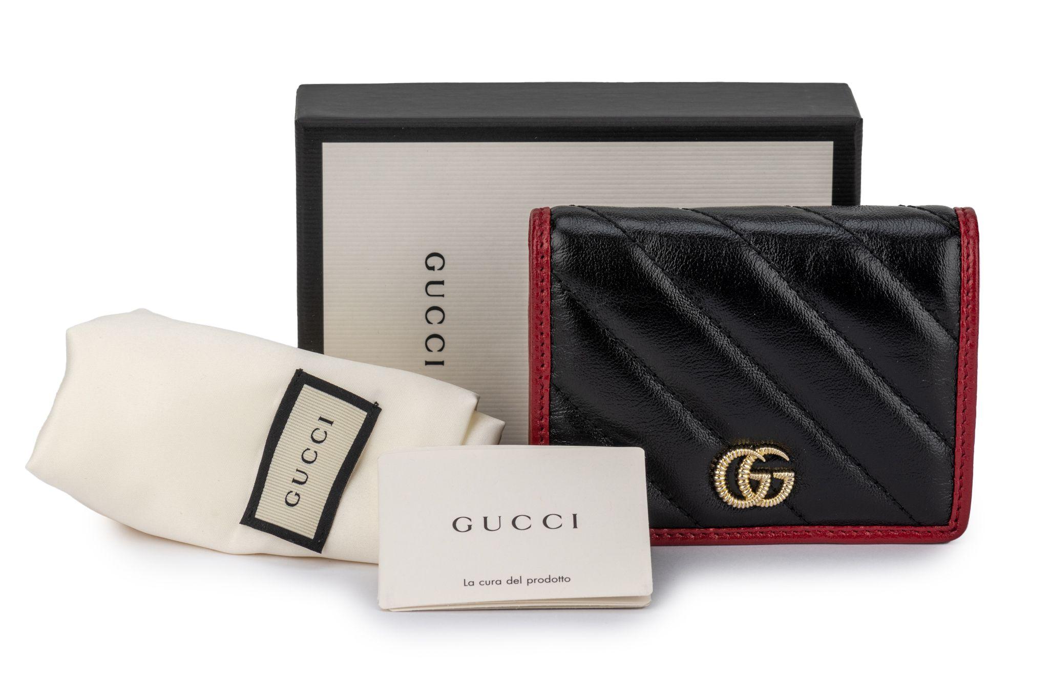 Portafoglio Gucci New Black Red Marmont in vendita 5