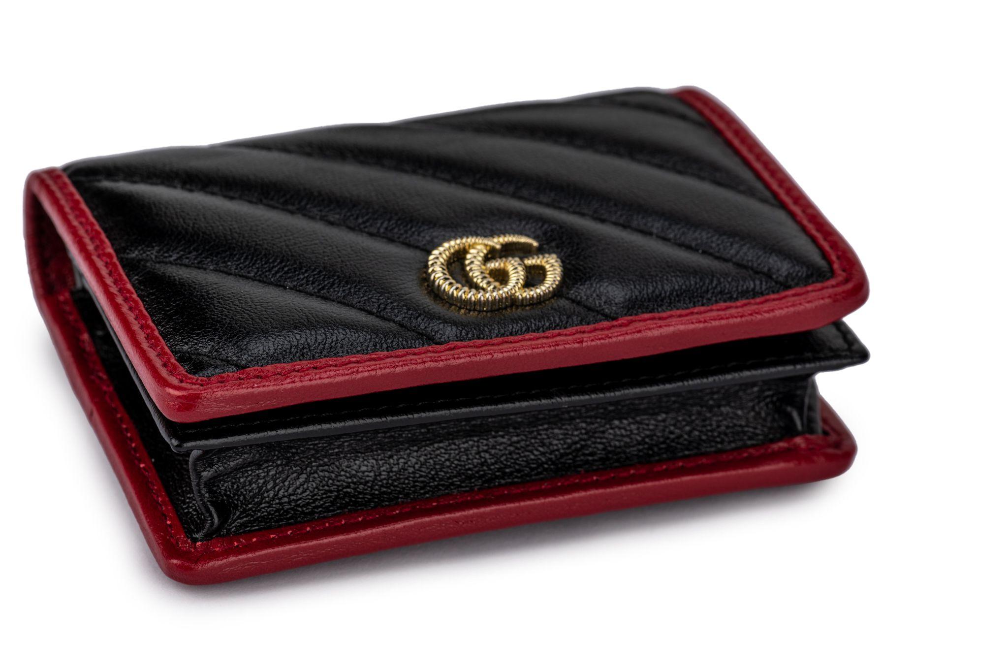 Portafoglio Gucci New Black Red Marmont in vendita 1