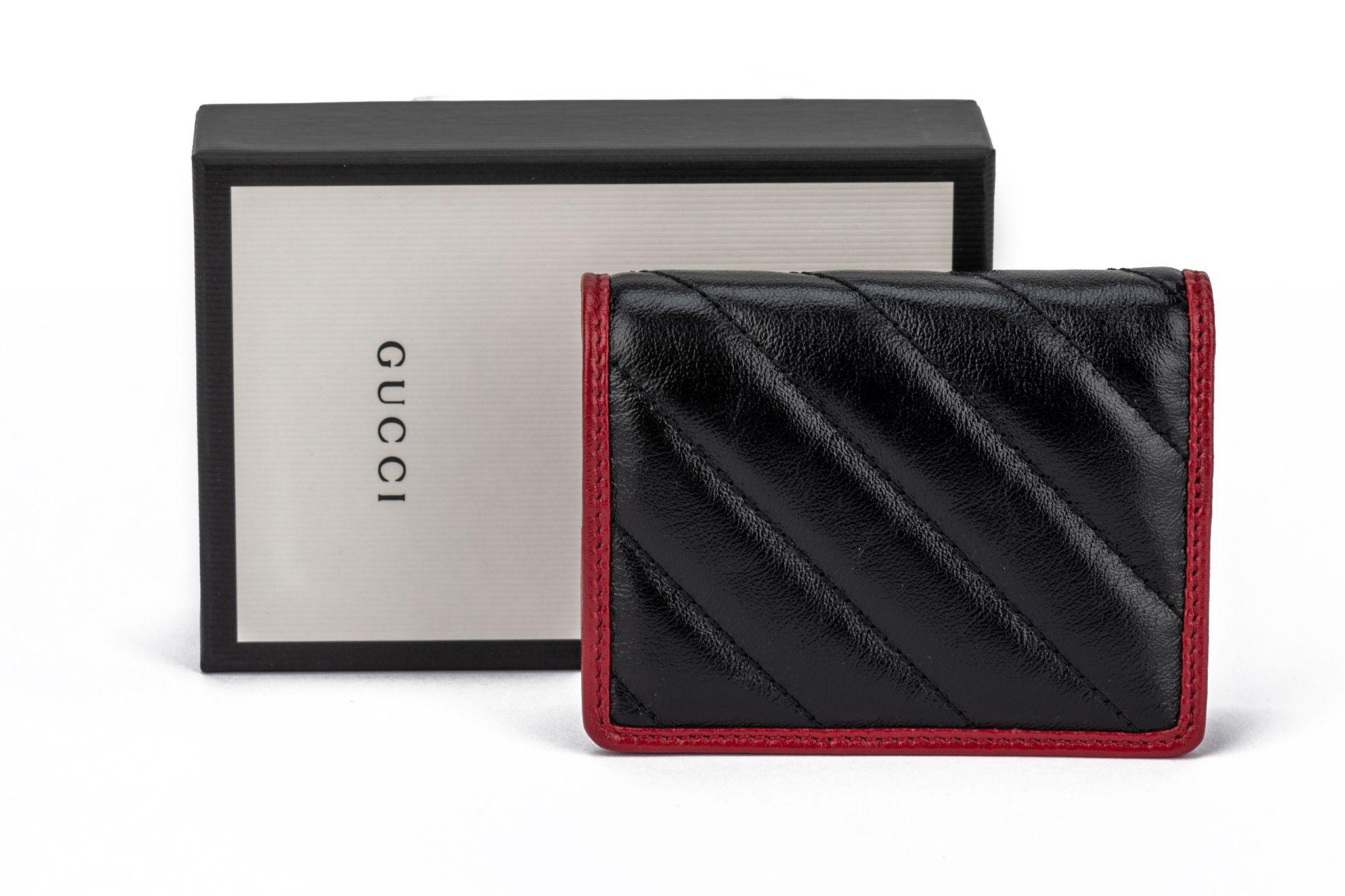 Portafoglio Gucci New Black Red Marmont in vendita 2