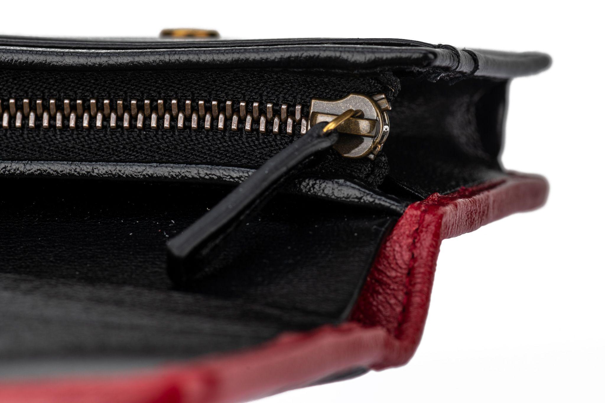 Portafoglio Gucci New Black Red Marmont in vendita 4