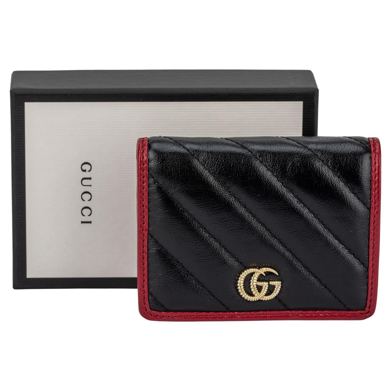 Portafoglio Gucci New Black Red Marmont