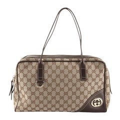 Gucci New Britt Boston Bag GG Canvas Medium