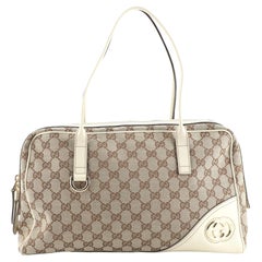 Gucci New Britt Boston Bag GG Canvas Medium