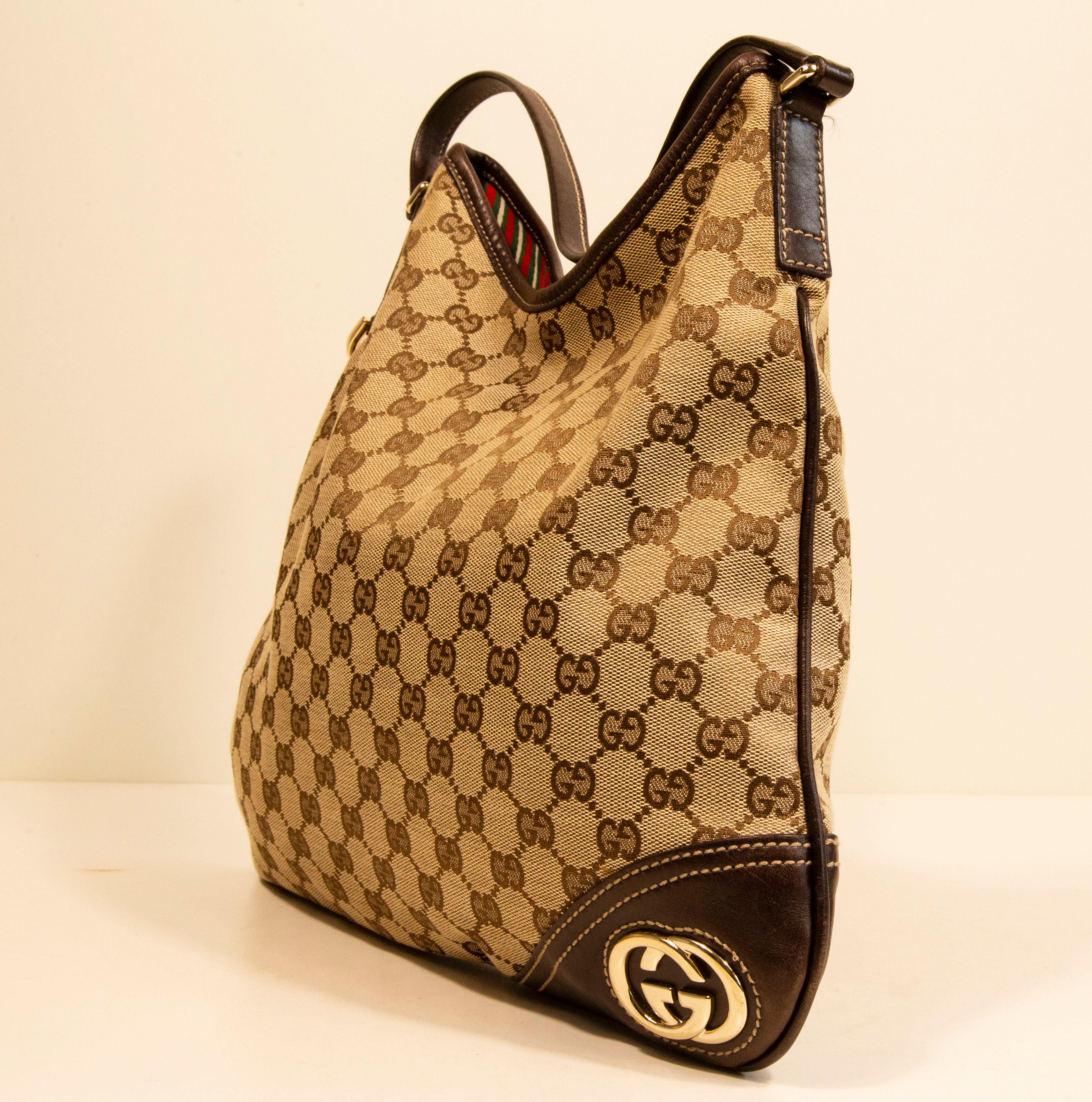 Gucci New Britt Medium Hobo Shoulder Bag in GG Guccissima Canvas 2