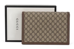 Gucci New Brown Logo GG Clutch W/Box