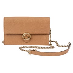 Gucci New Camel Leather Cross Body/Clutch Bag