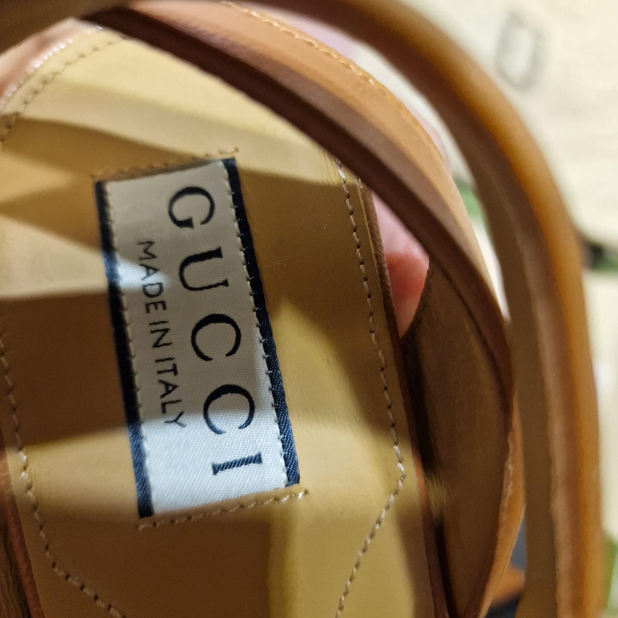 Gucci  new camel sandals with stirrup buckle 2024 6