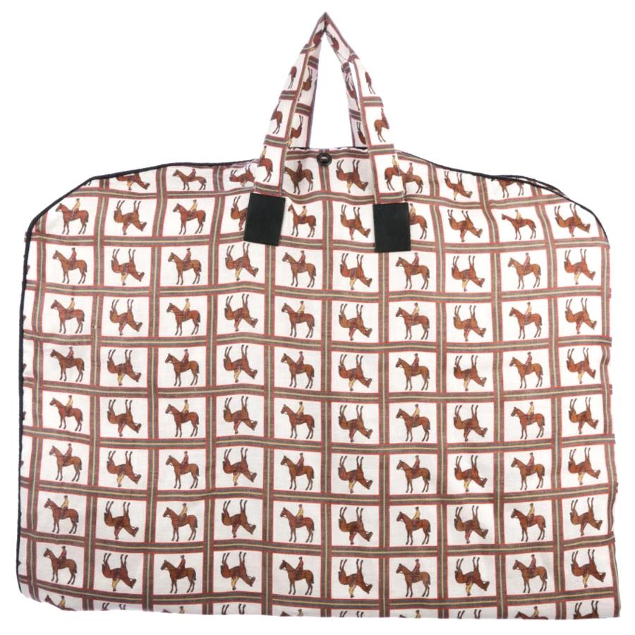 Gucci NEW Canvas Horse Motif Men's Women's Carryall Garment Travel Bag in Box