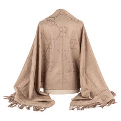 Gucci New Cappuccino Logo Shawl