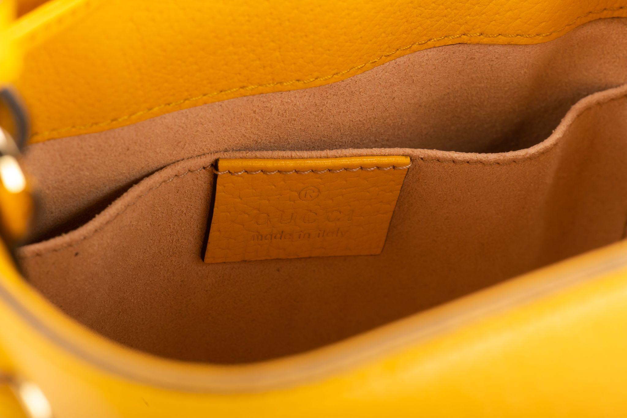 Gucci New Flora Yellow Bucket Bag 2